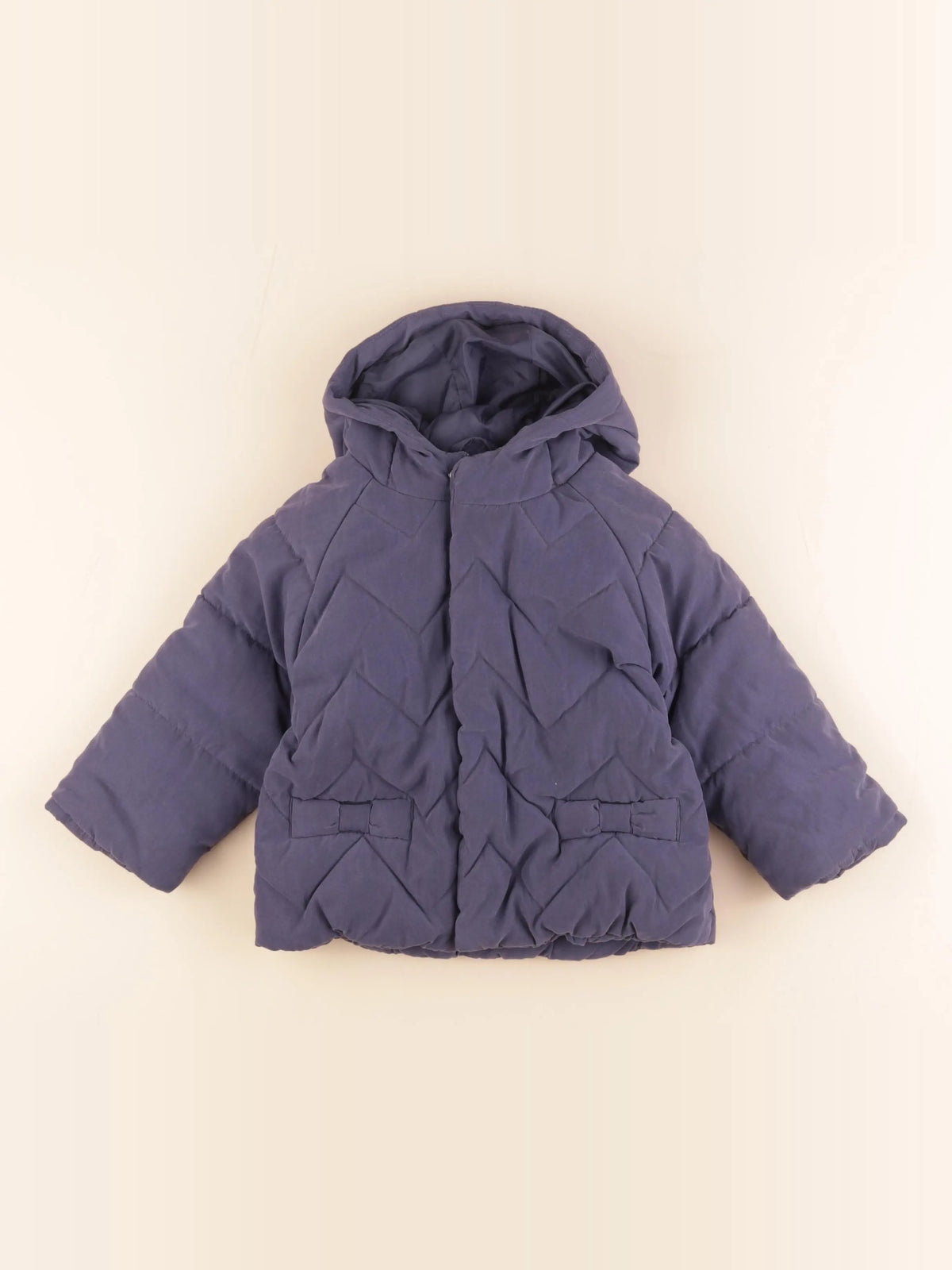 Vertbaudet - manteau doublure amovible bleu - 24 mois