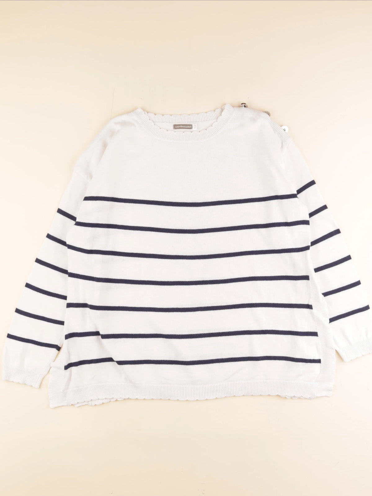 Vertbaudet - pull grossesse blanc, bleu - 38 à 40