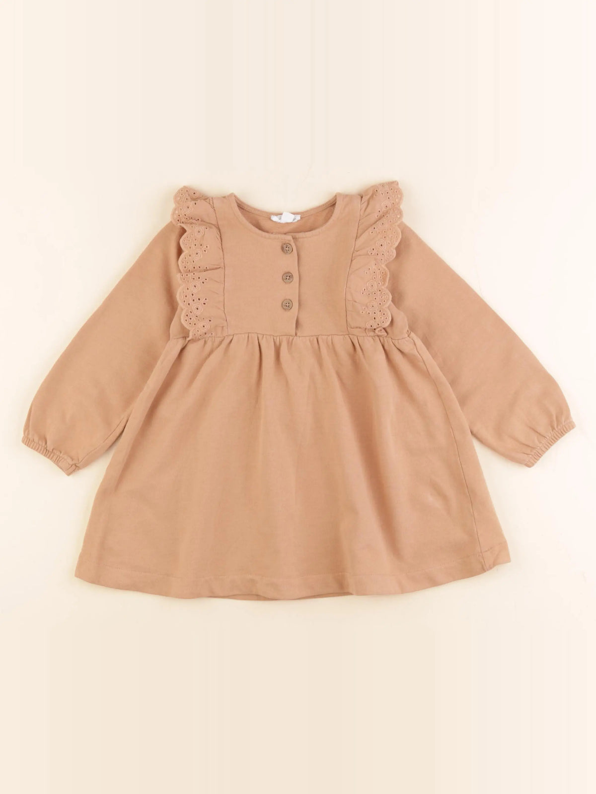 Vertbaudet - robe marron - 24 mois