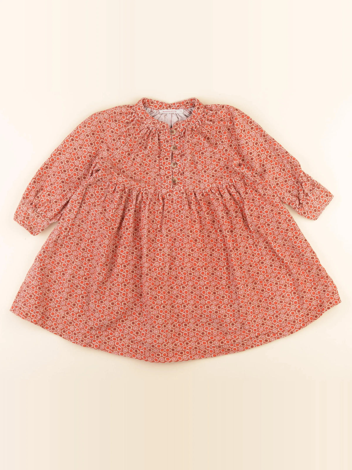 Monoprix - robe orange - 4 ans