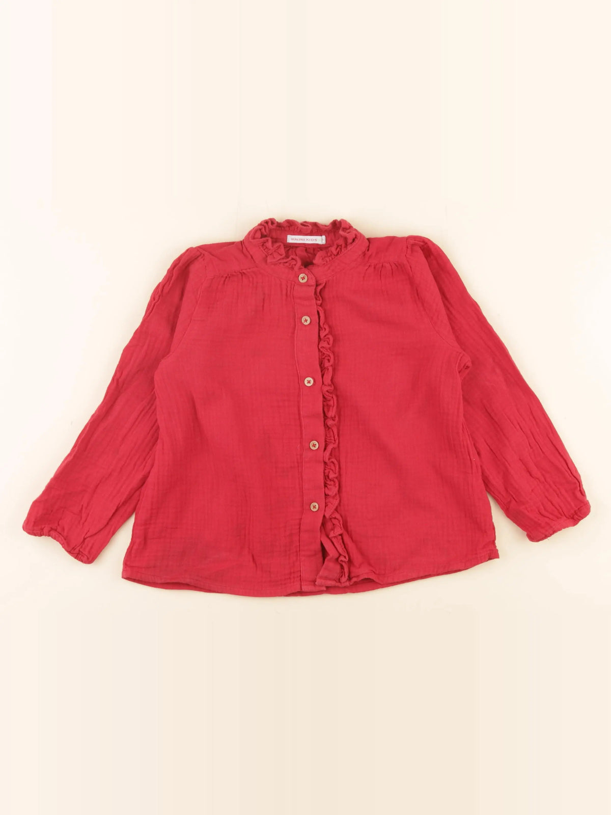 Monoprix - blouse rouge - 5 ans