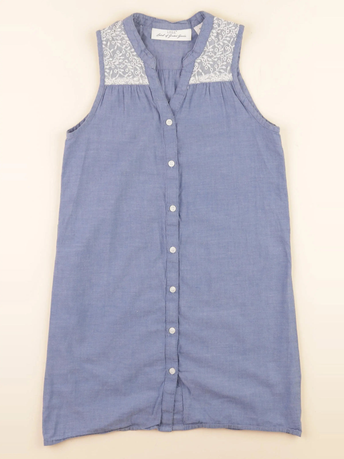 H&M - robe bleu - 9/10 ans