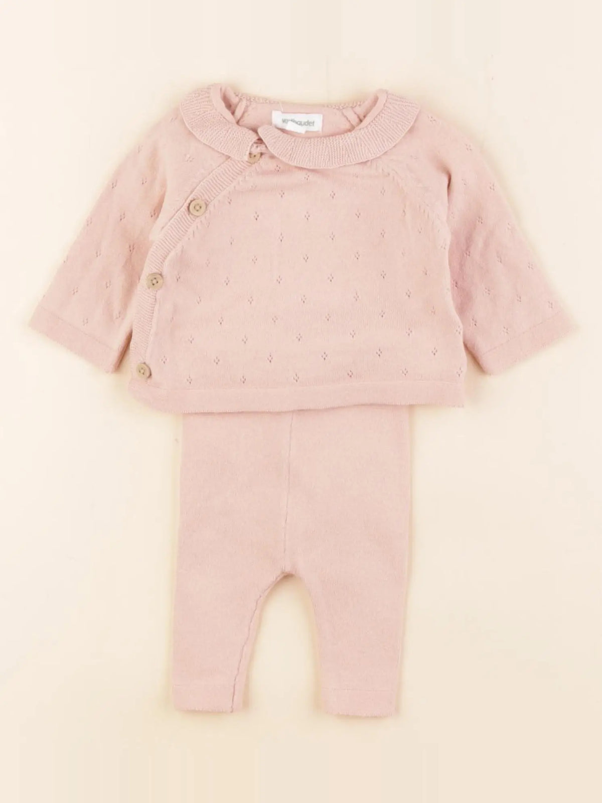 Vertbaudet - ensemble rose - 0 mois