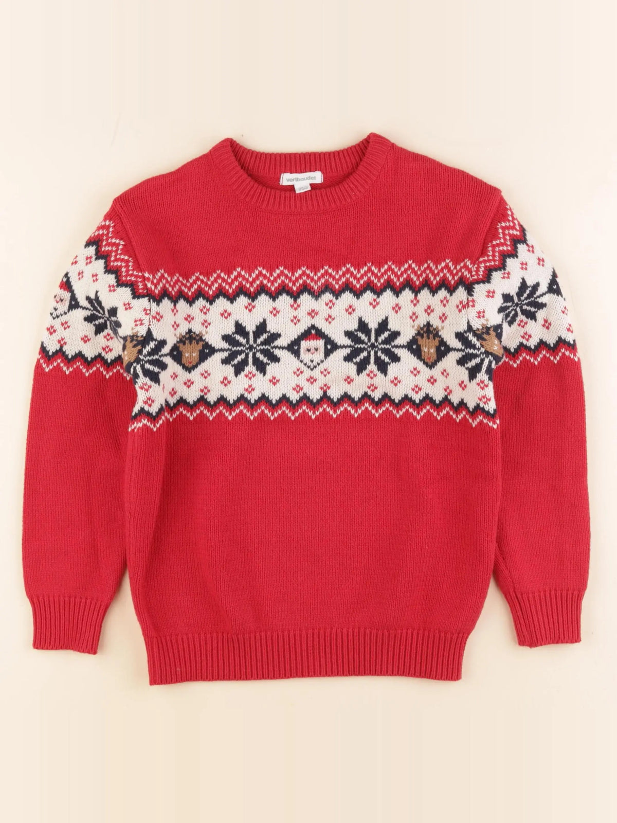 Vertbaudet - pull rouge - 8 ans