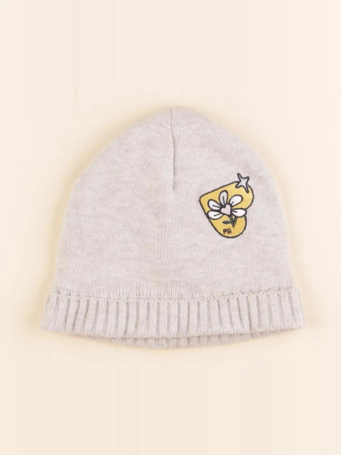 Petit Bateau - bonnet beige - 6/8 ans