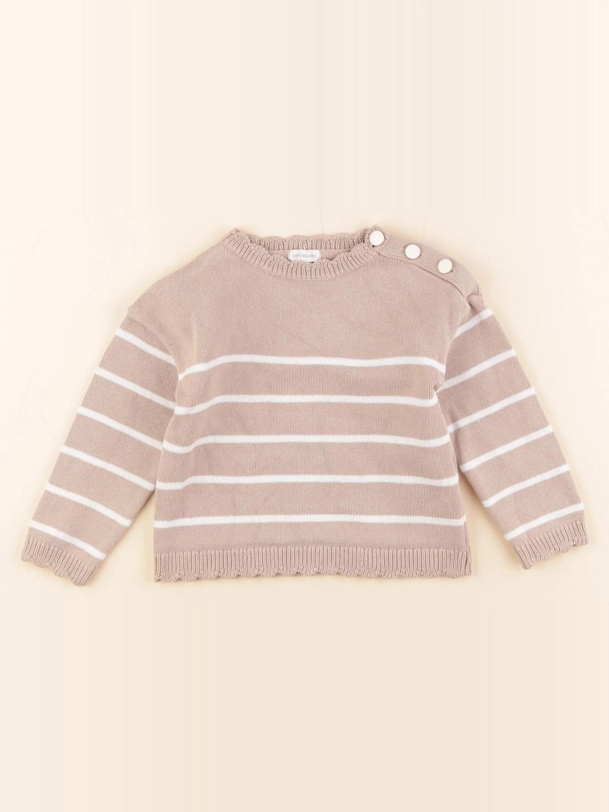 Vertbaudet - pull beige - 3 ans