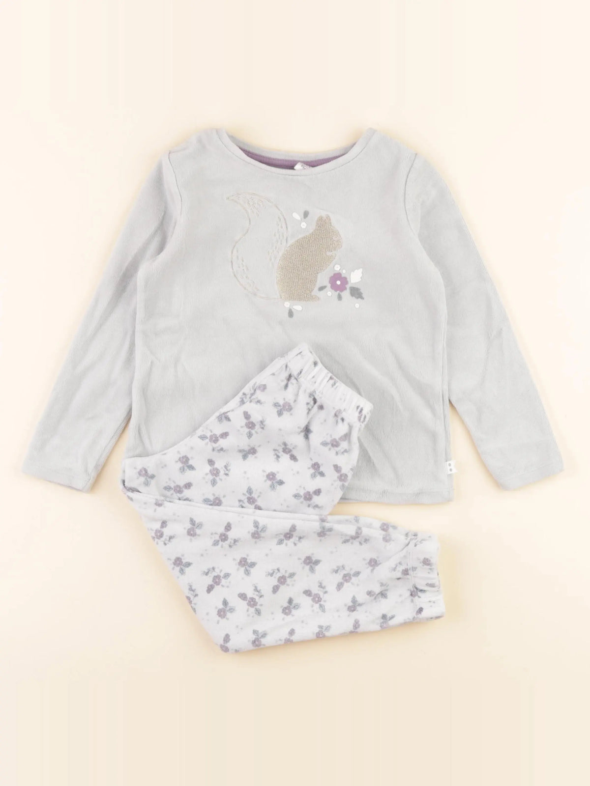 Okaidi - pyjama velours bleu - 3 ans