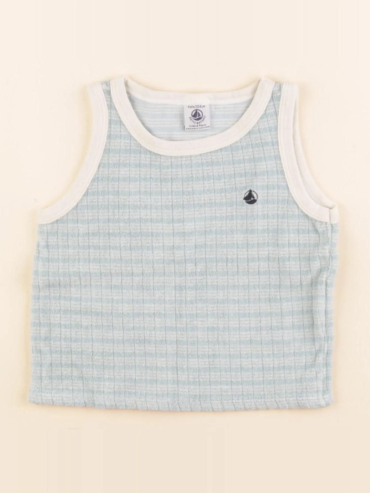 Petit Bateau - débardeur bleu - 4 ans
