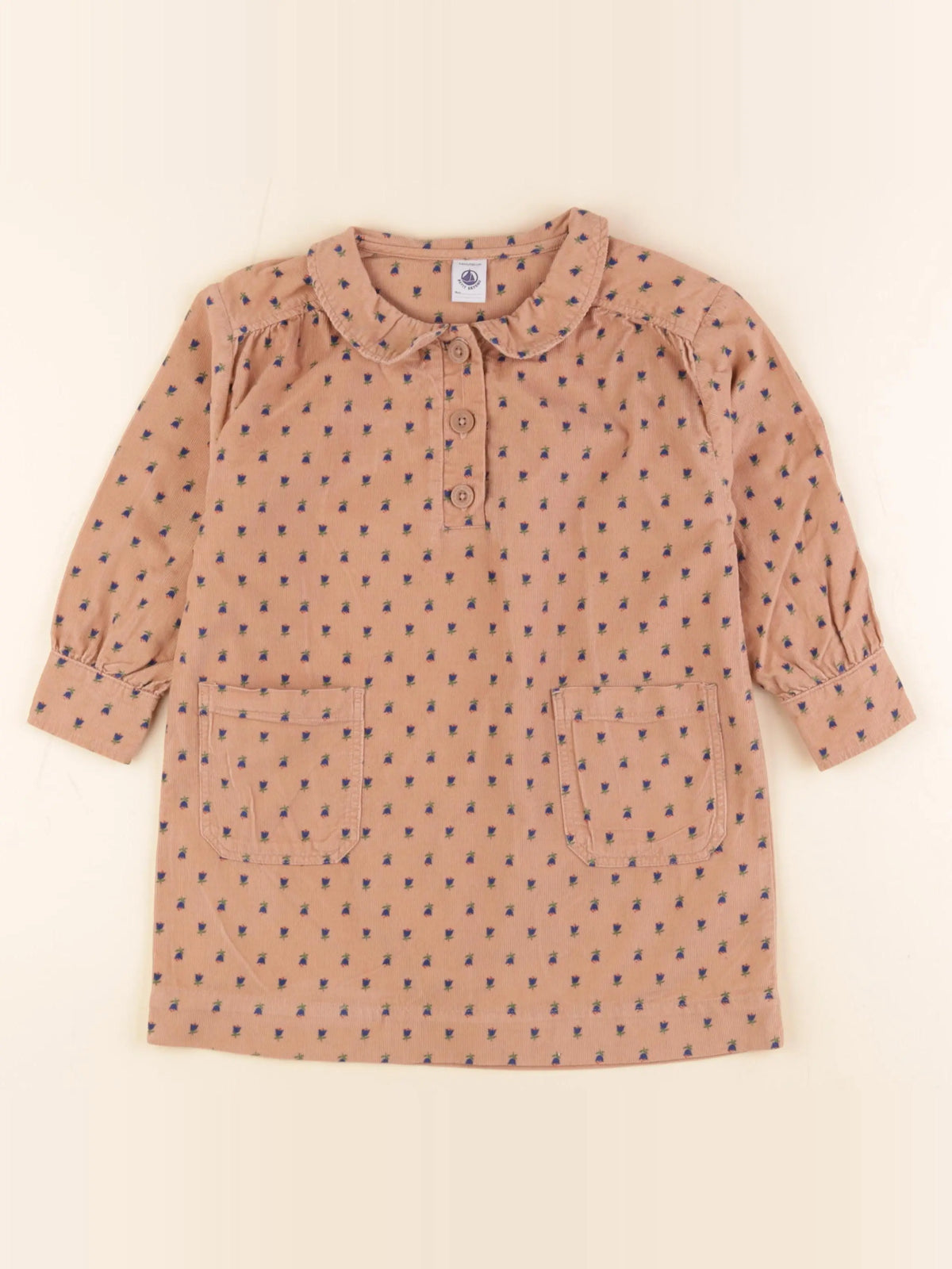 Petit Bateau - robe marron - 4 ans