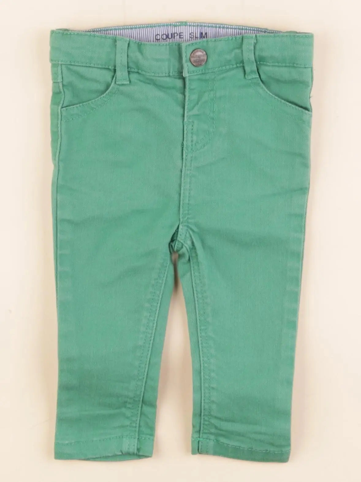 Cyrillus - jean vert - 9 mois