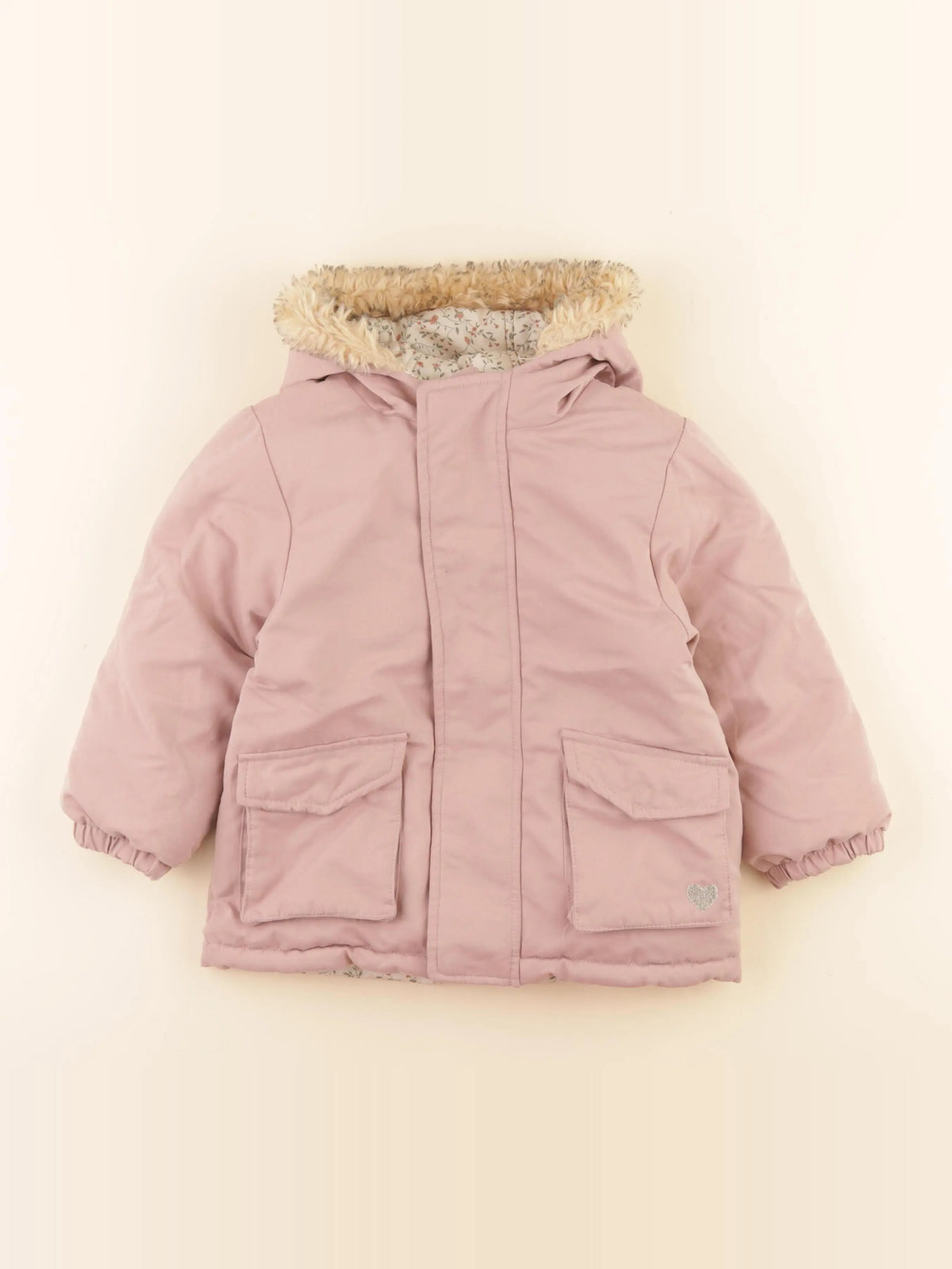 Vertbaudet - parka rose - 4 ans