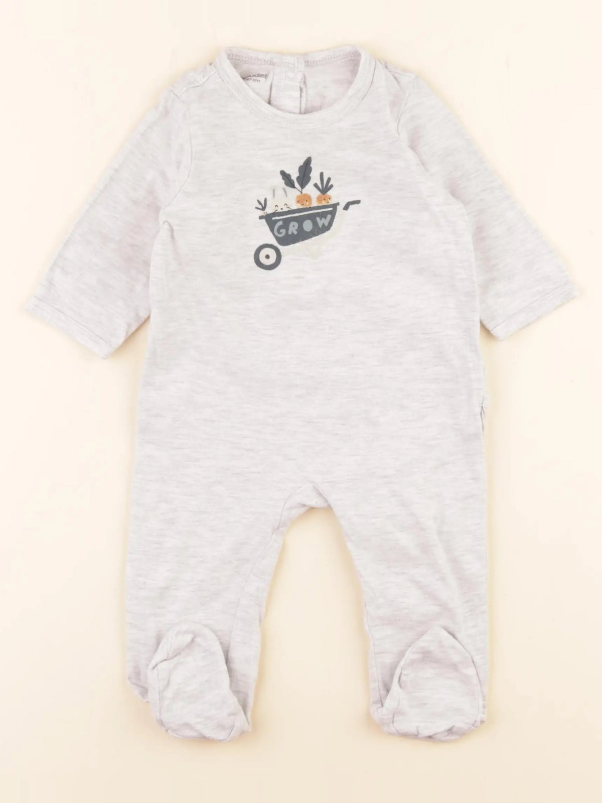 Vertbaudet - pyjama coton gris - 6 mois