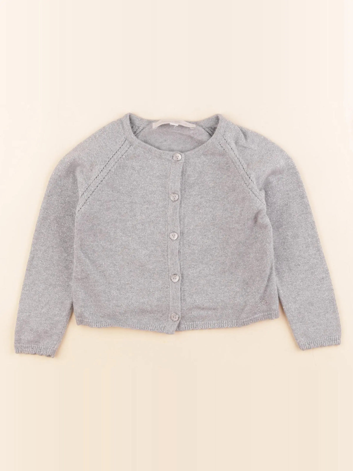 Tartine & Chocolat - gilet gris, argent - 3 ans