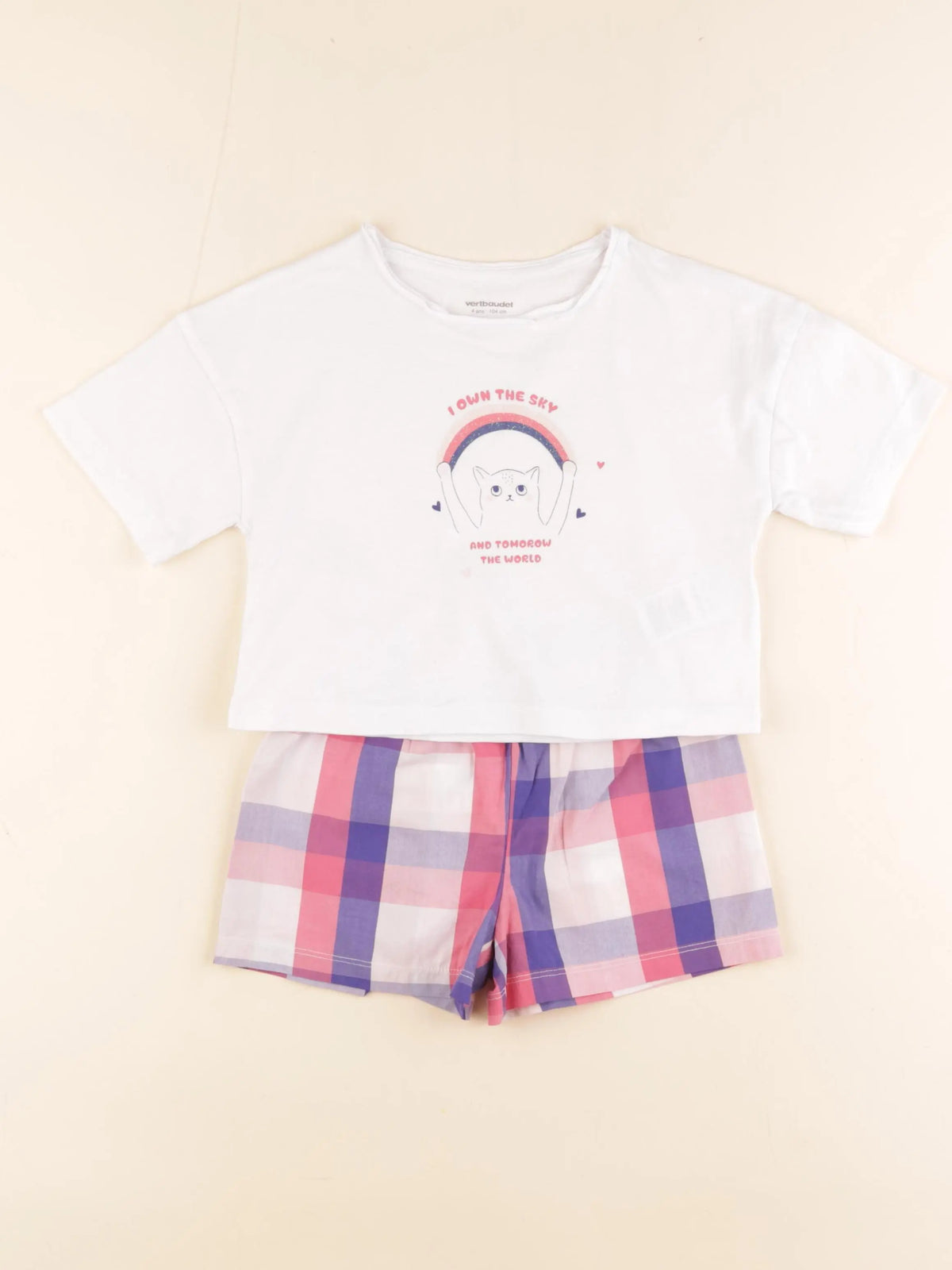 Vertbaudet - pyjama coton multicolore - 4 ans