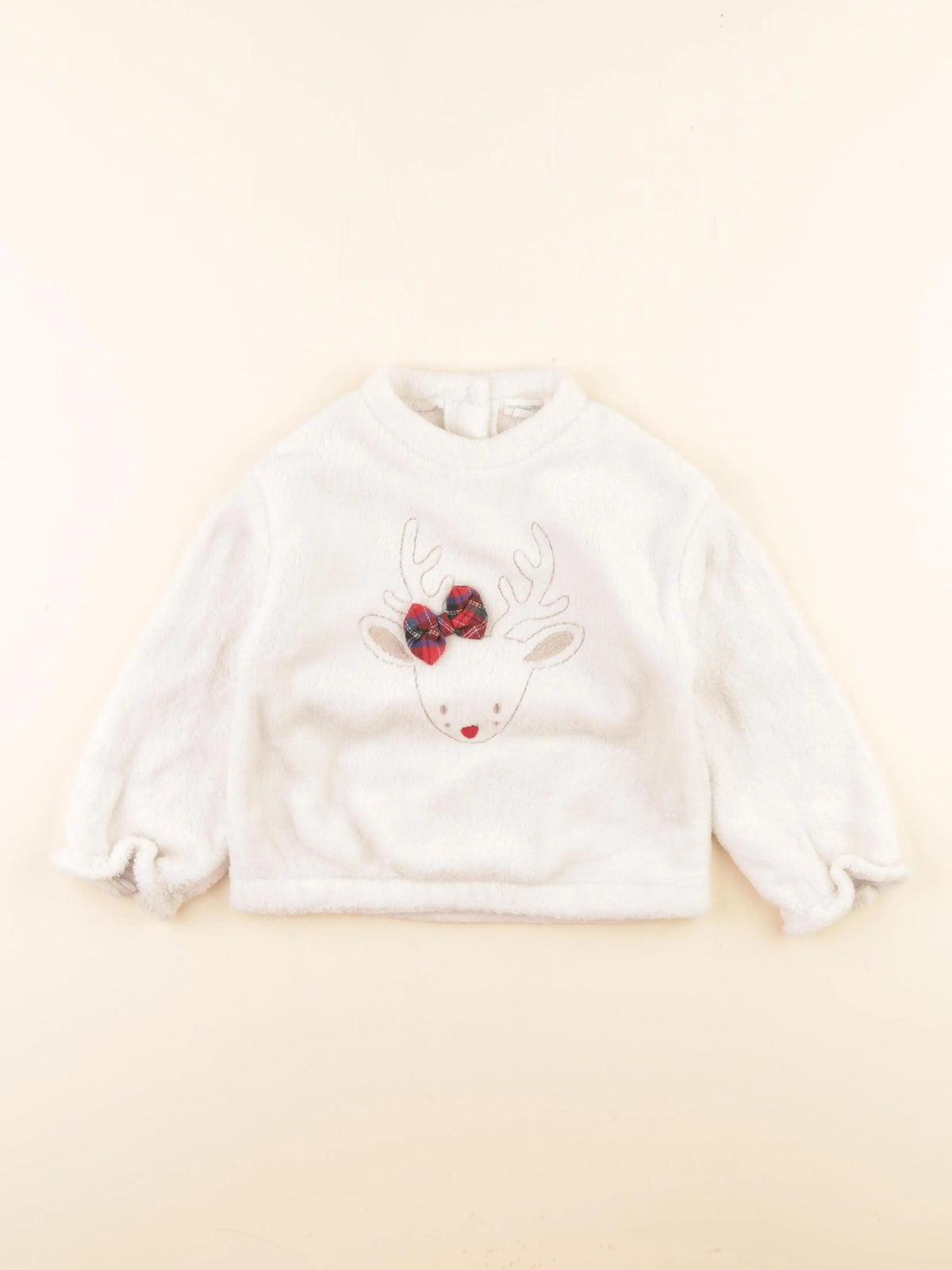 Vertbaudet - sweat beige - 24 mois