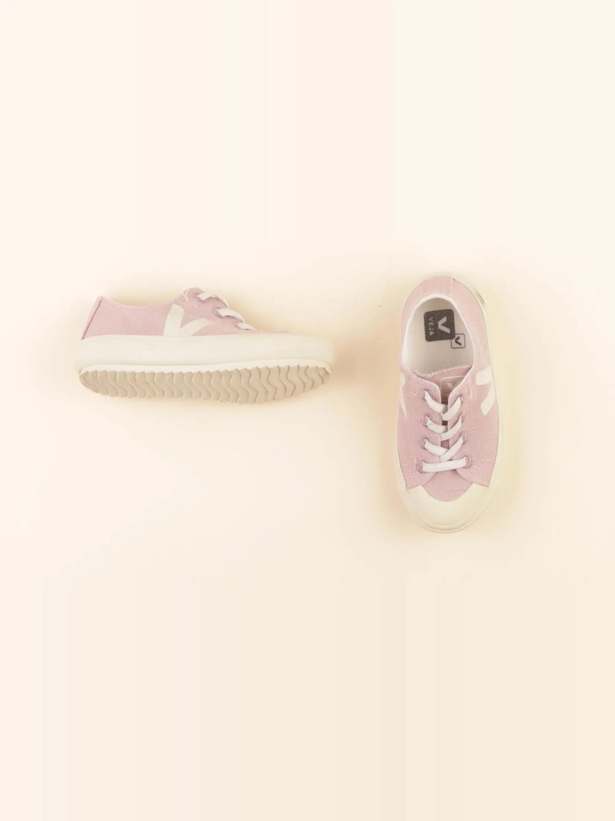 Veja - tennis à scratch/ lacets rose - pointure 24