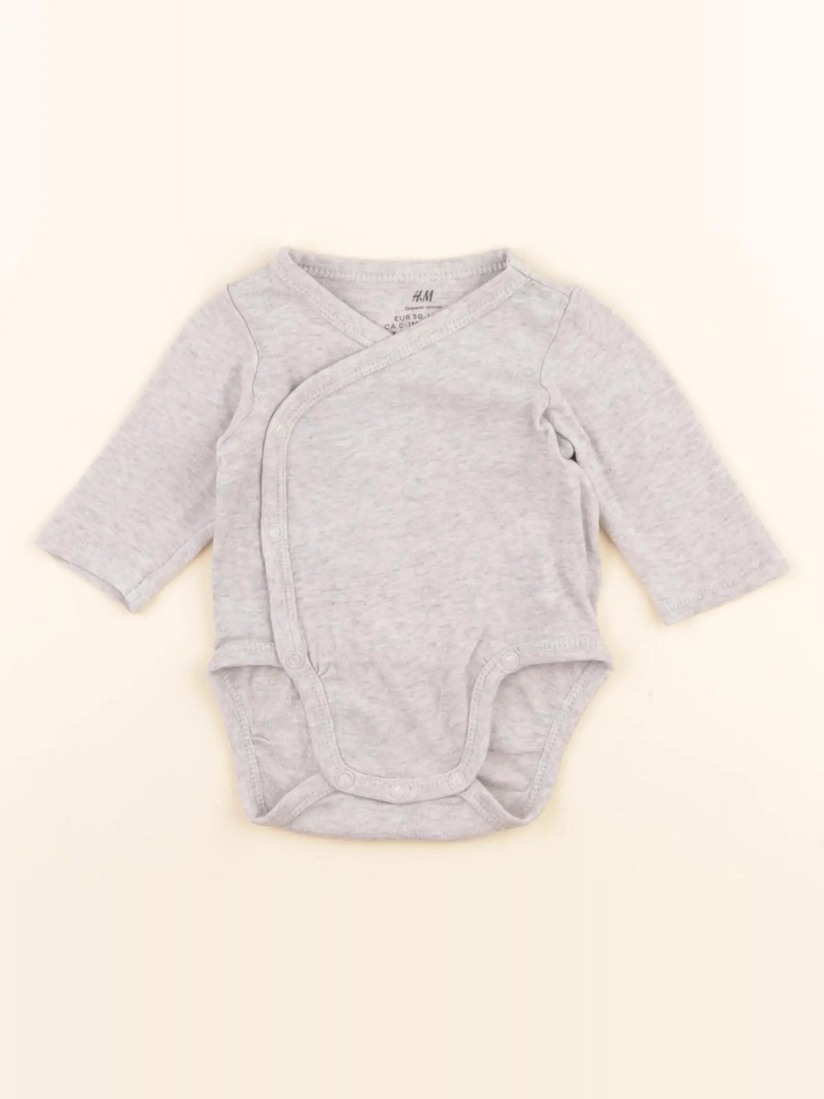 H&M - body gris - 0/1 mois