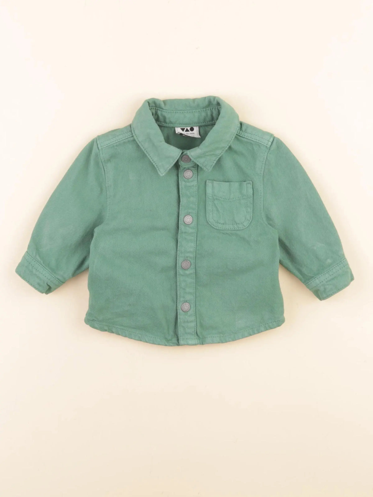 Tape à l'oeil - chemise vert - 3 mois