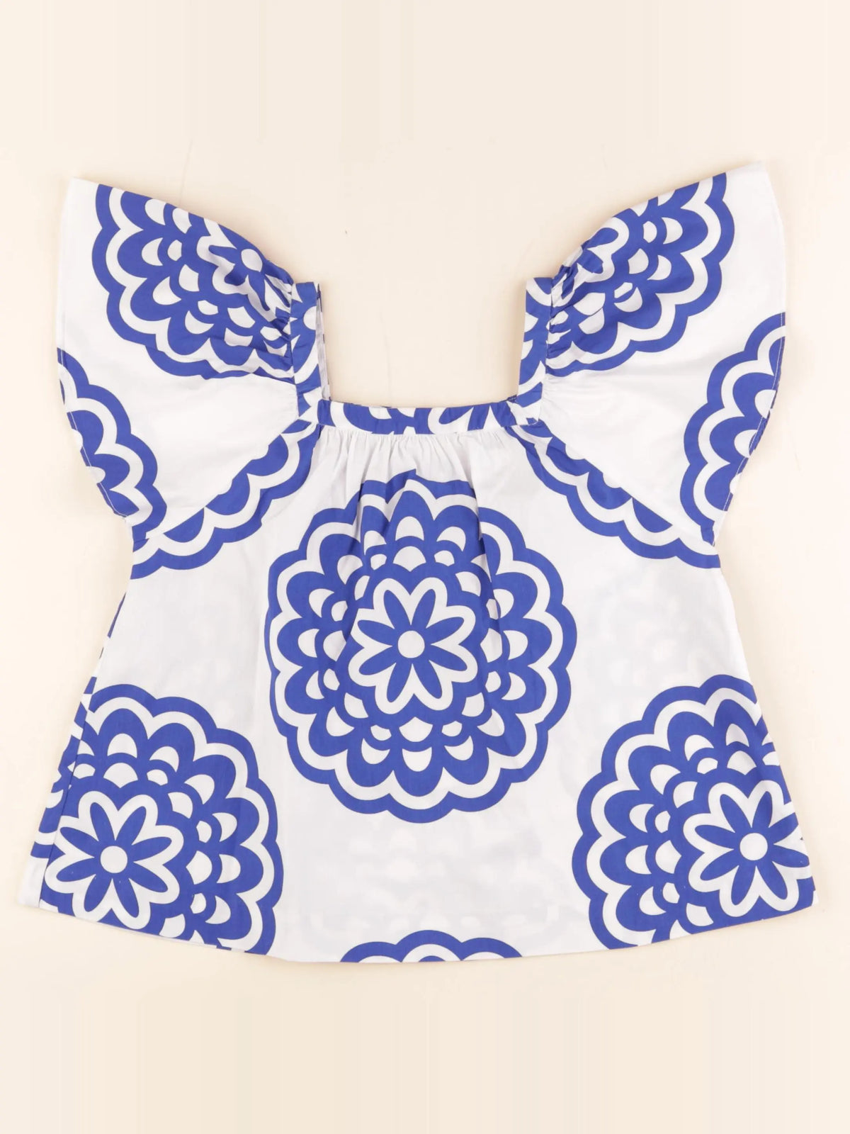 Jacadi - blouse blanc, bleu - 8 ans
