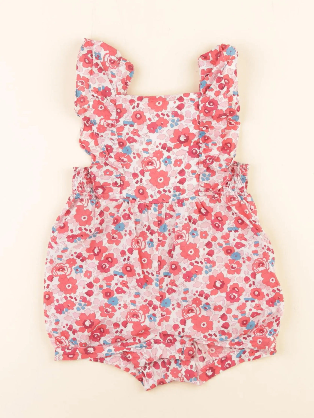 Jacadi - combinaison liberty rose, rouge - 24 mois