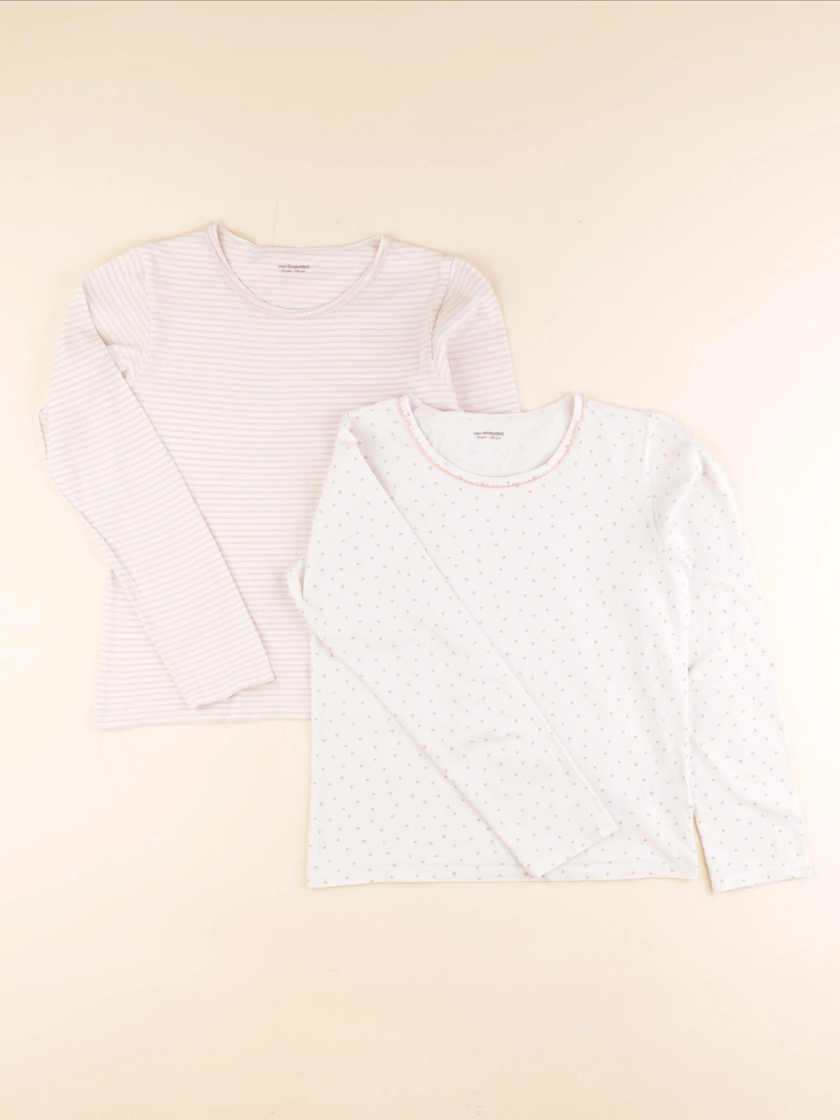 Vertbaudet - lot de 2 maillots de corps blanc - 10 ans