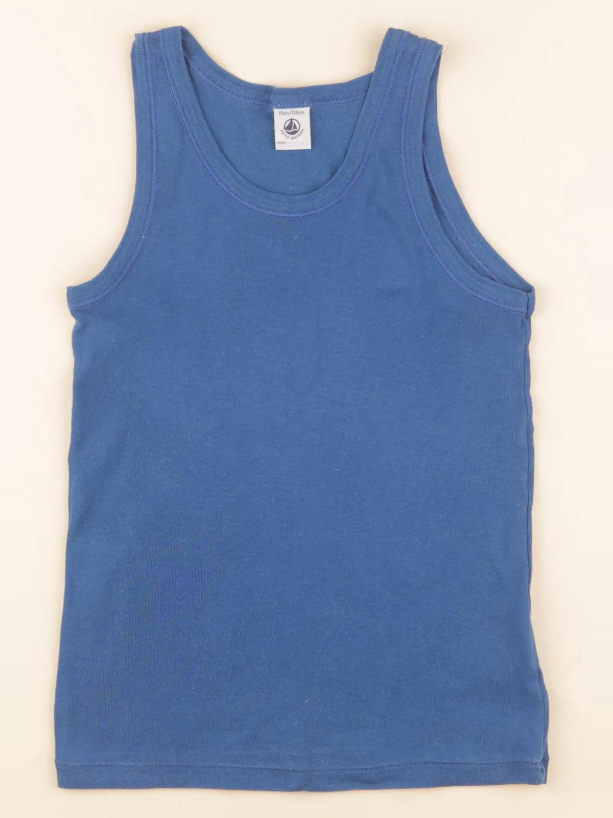 Petit Bateau - maillot de corps bleu - 10 ans
