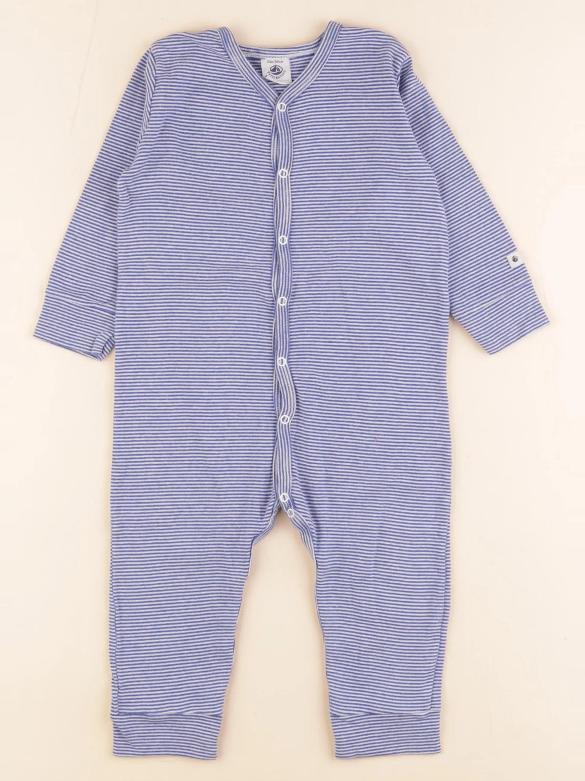 Petit Bateau - pyjama coton bleu - 24 mois