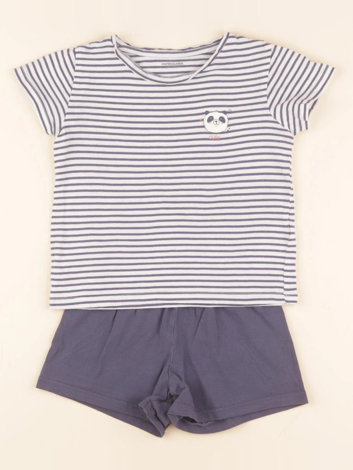 Vertbaudet - pyjama coton bleu - 4 ans