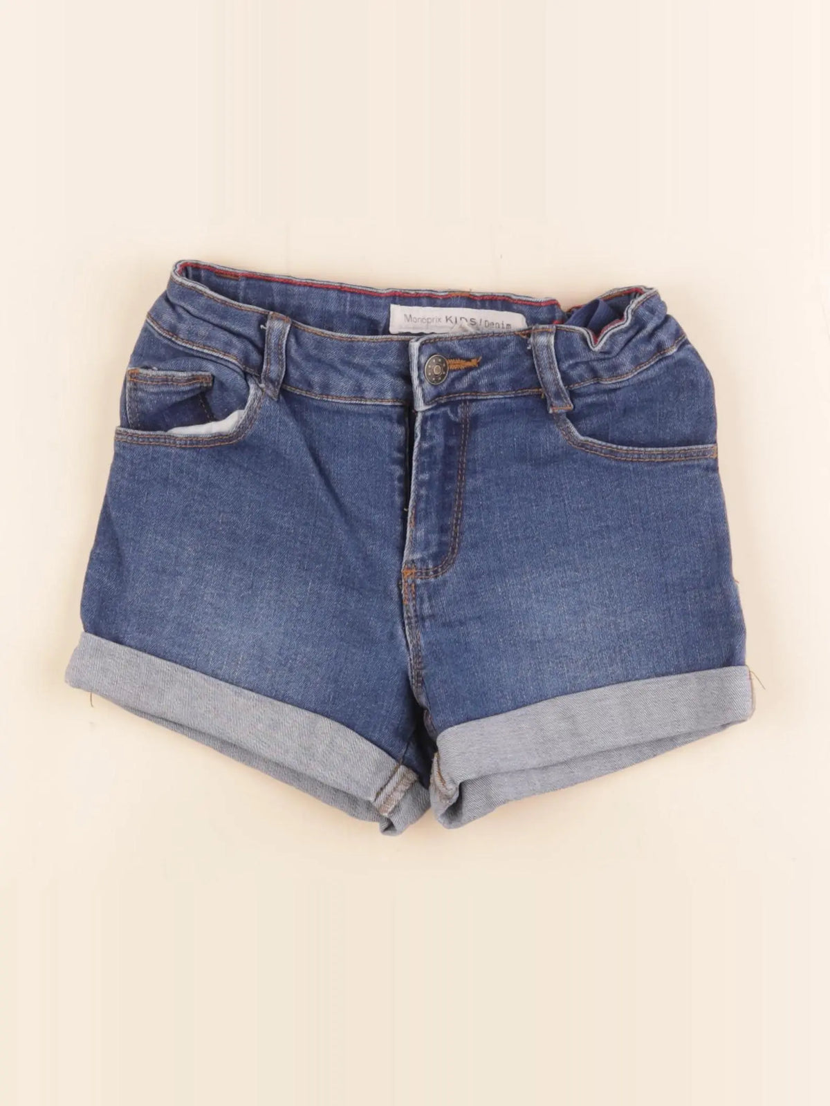 Monoprix - short bleu - 6 ans