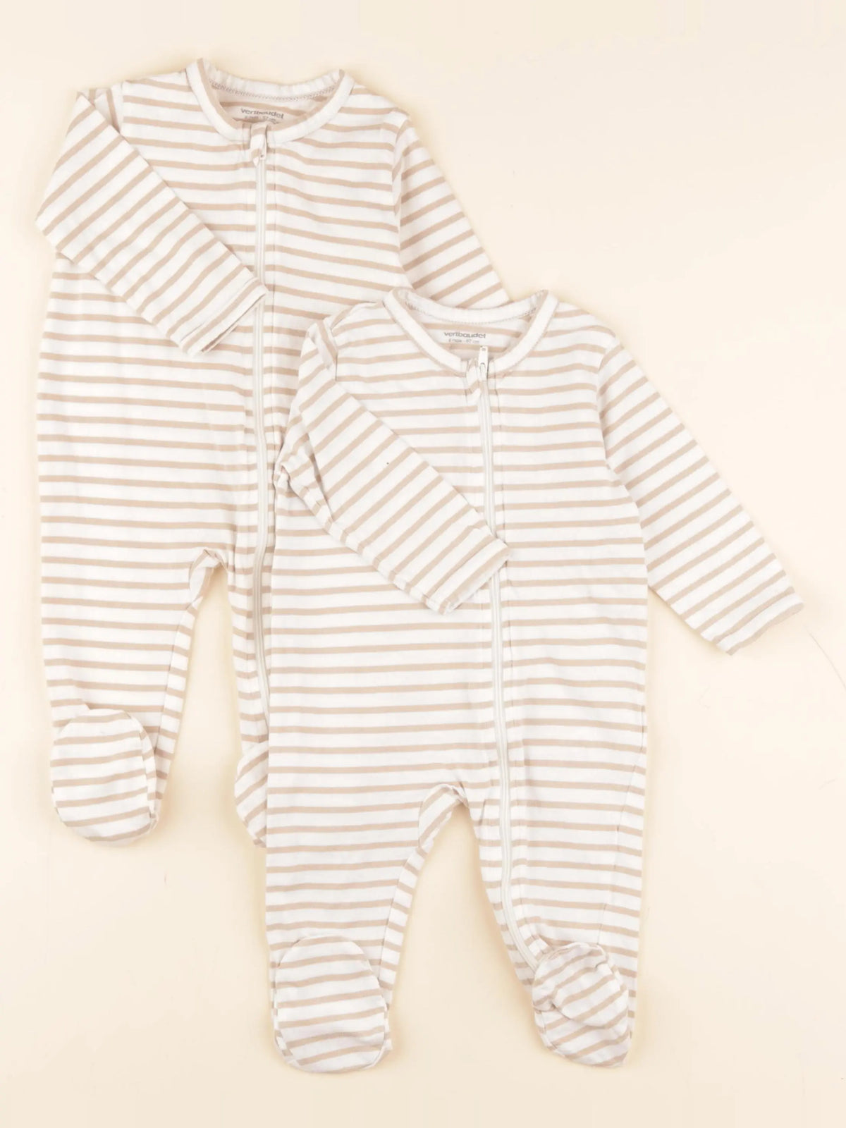 Vertbaudet - pyjama coton marron - 6 mois