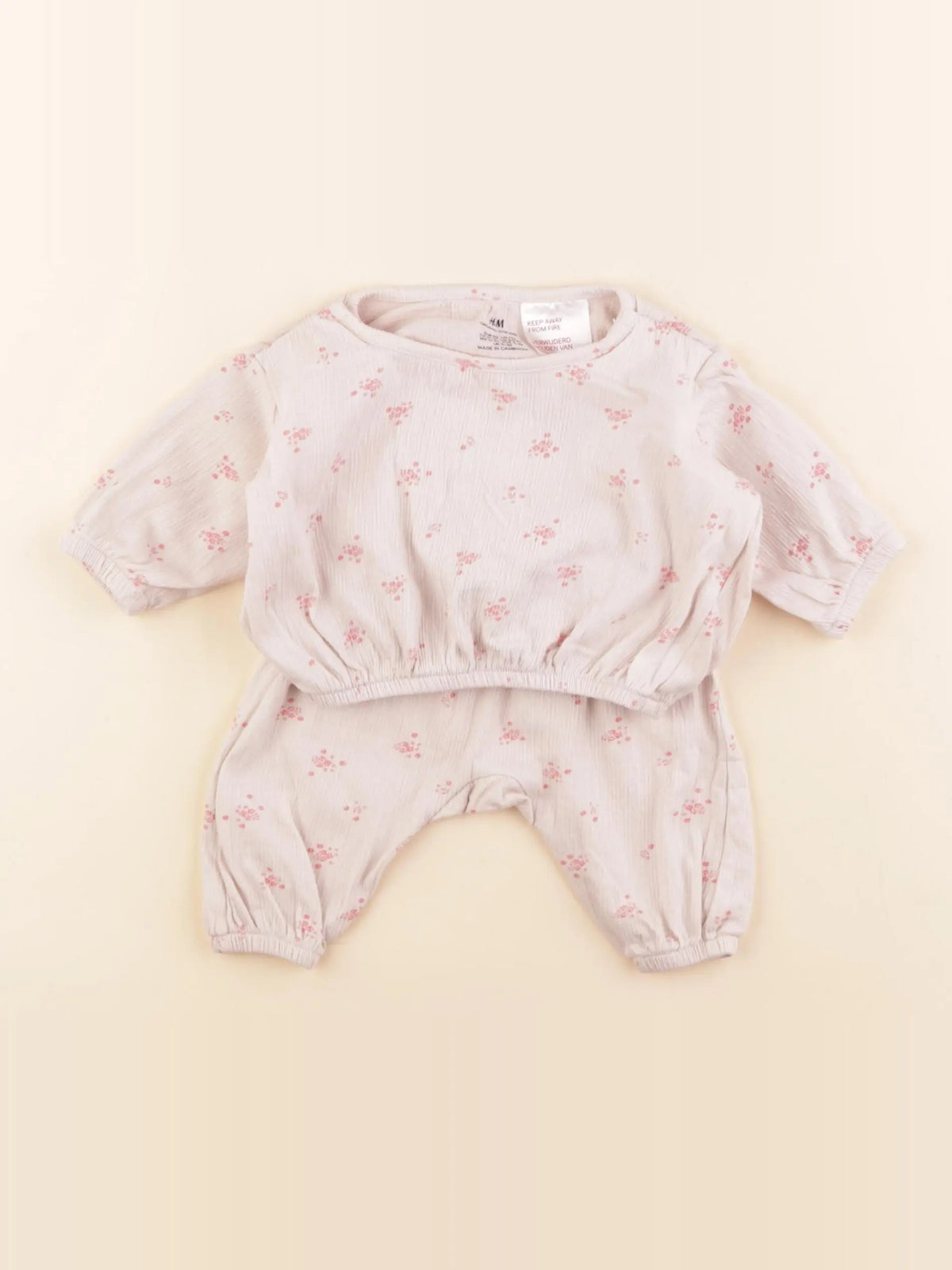 H&M - ensemble rose - 0/1 mois