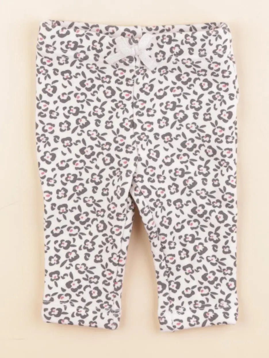 Tape à l'oeil - legging doublé blanc, noir - 3 mois