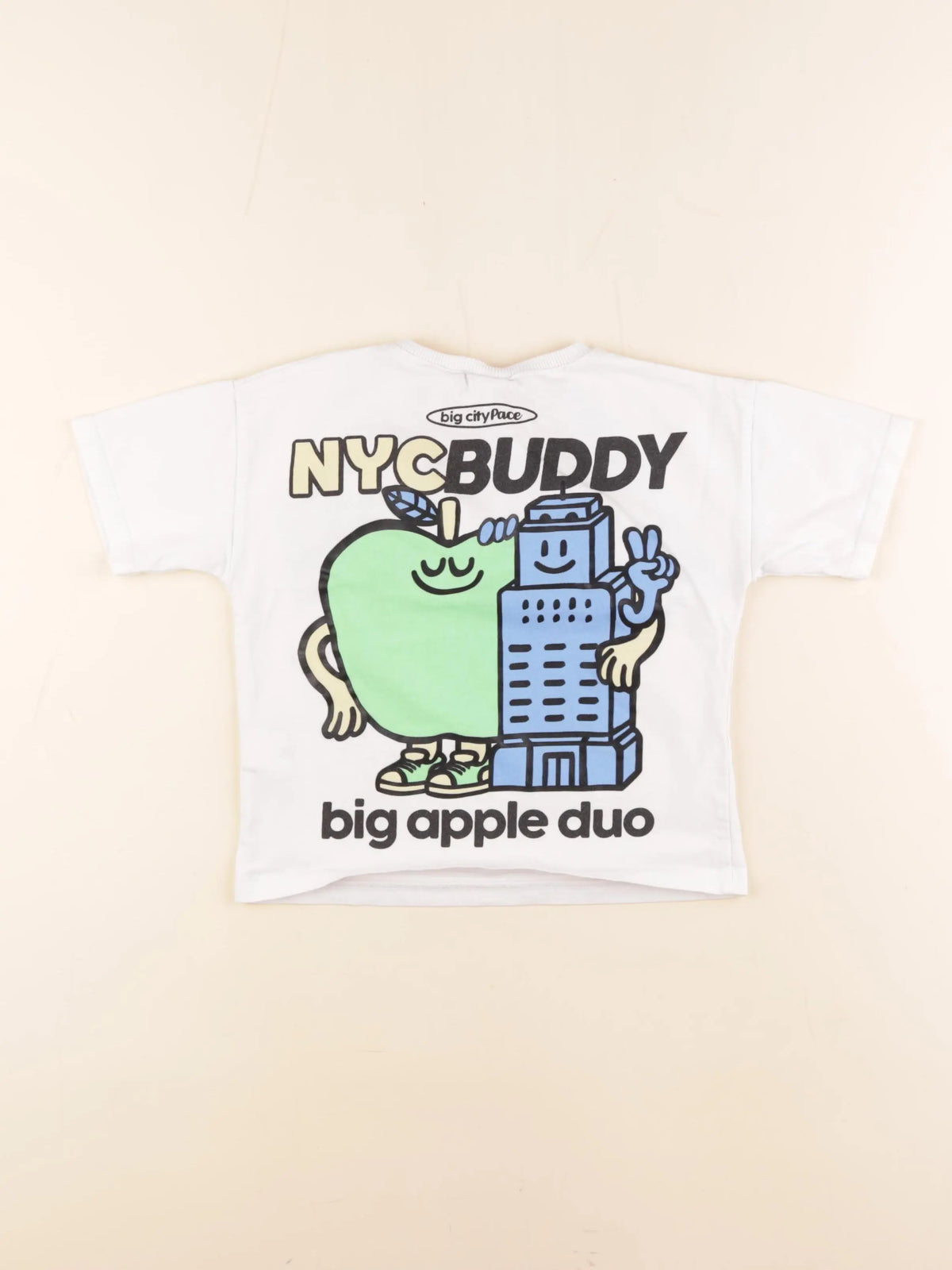 Zara - tee-shirt imprimé au dos blanc - 4 ans