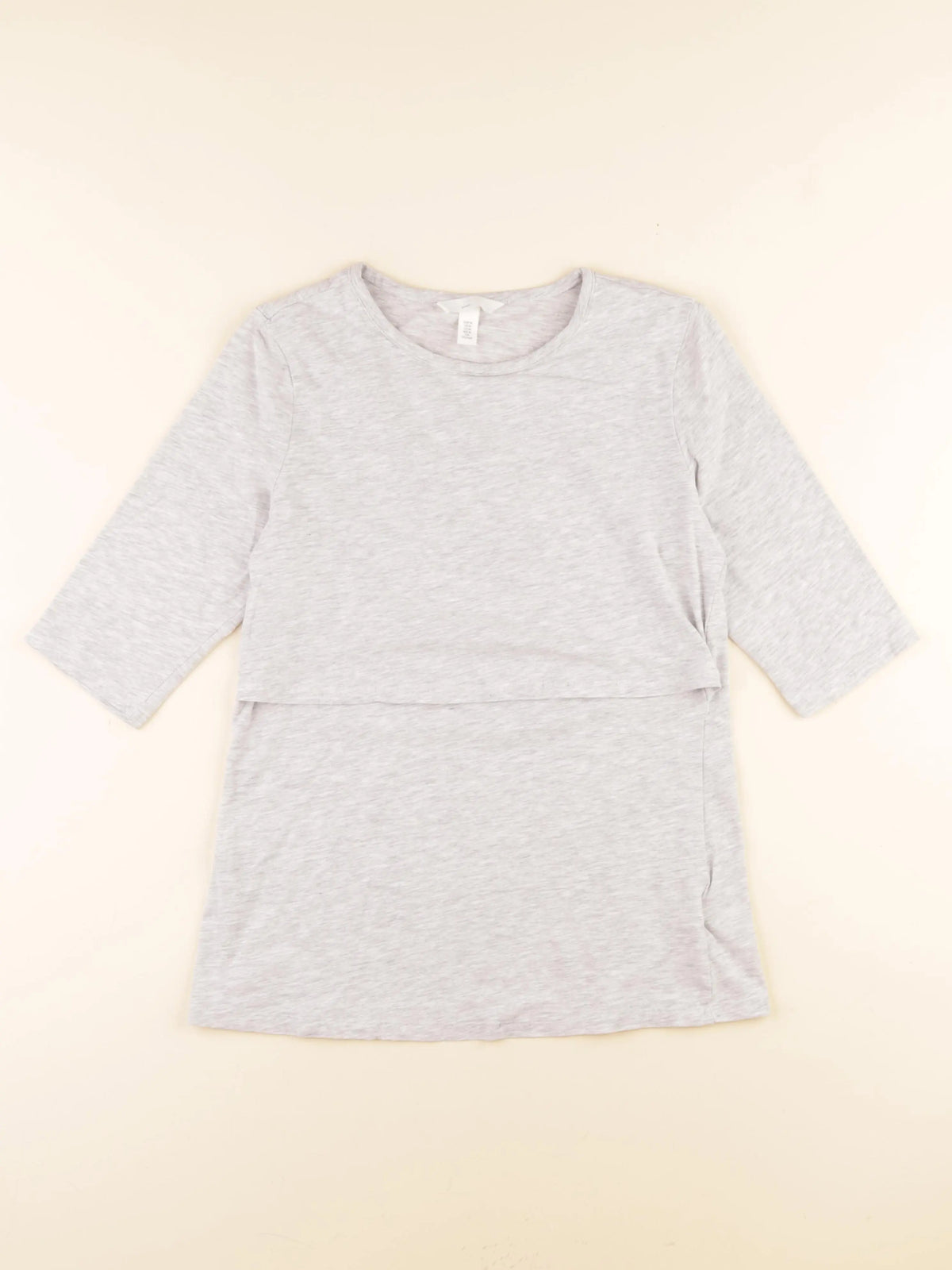 H&M - tee-shirt grossesse, allaitement gris - m