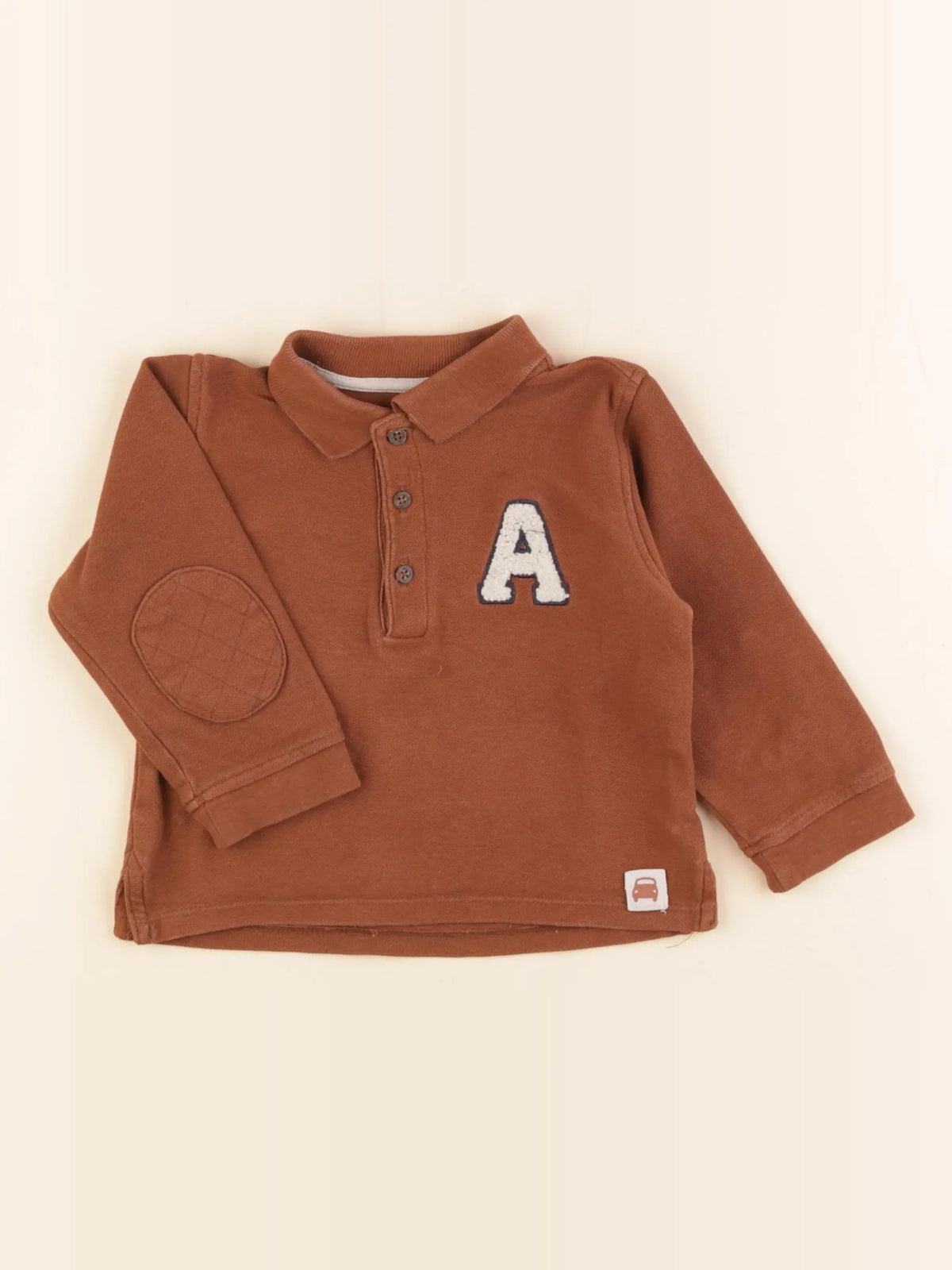 Vertbaudet - polo marron - 18 mois
