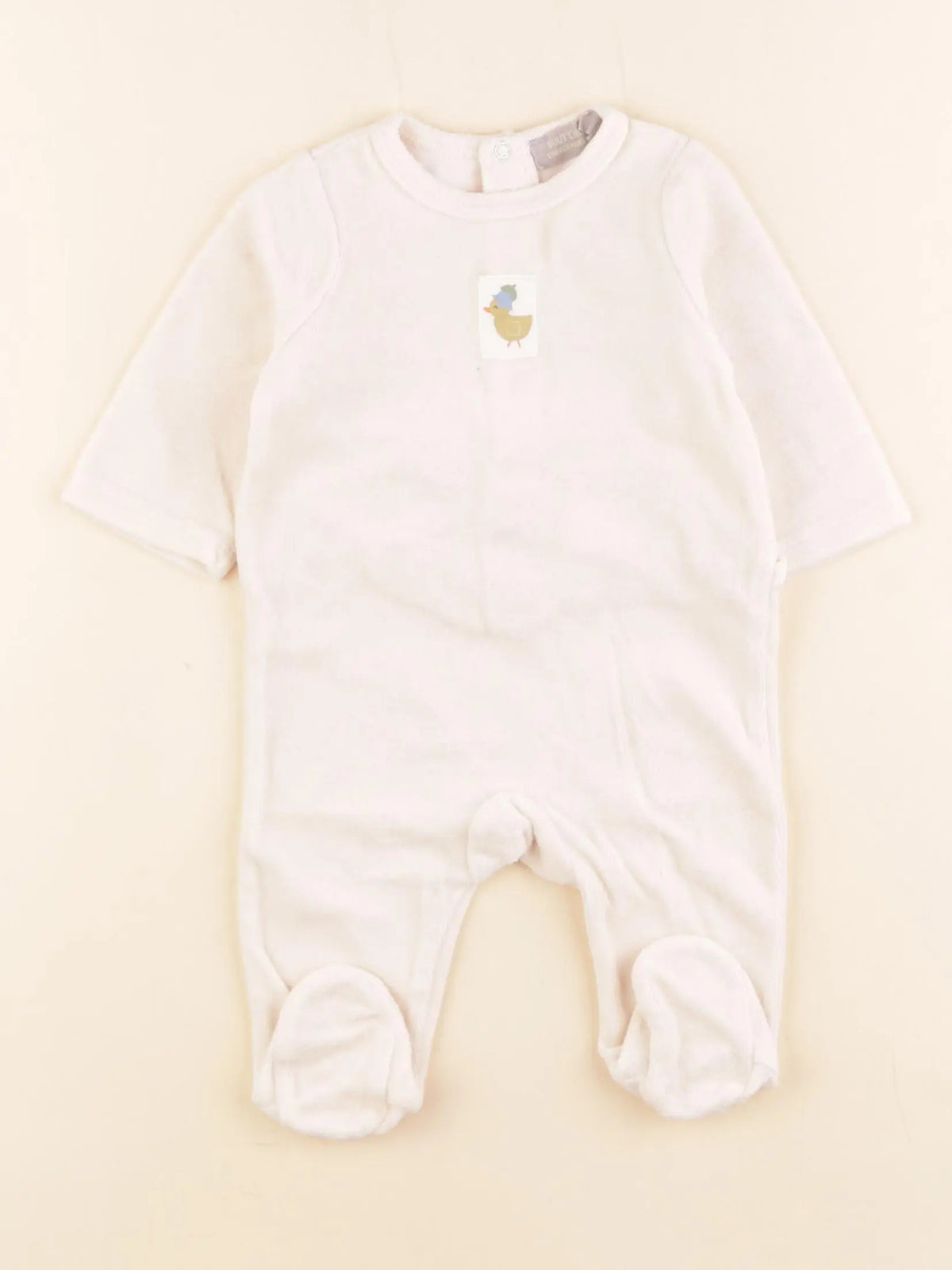 Boutchou - pyjama velours beige - 3 mois