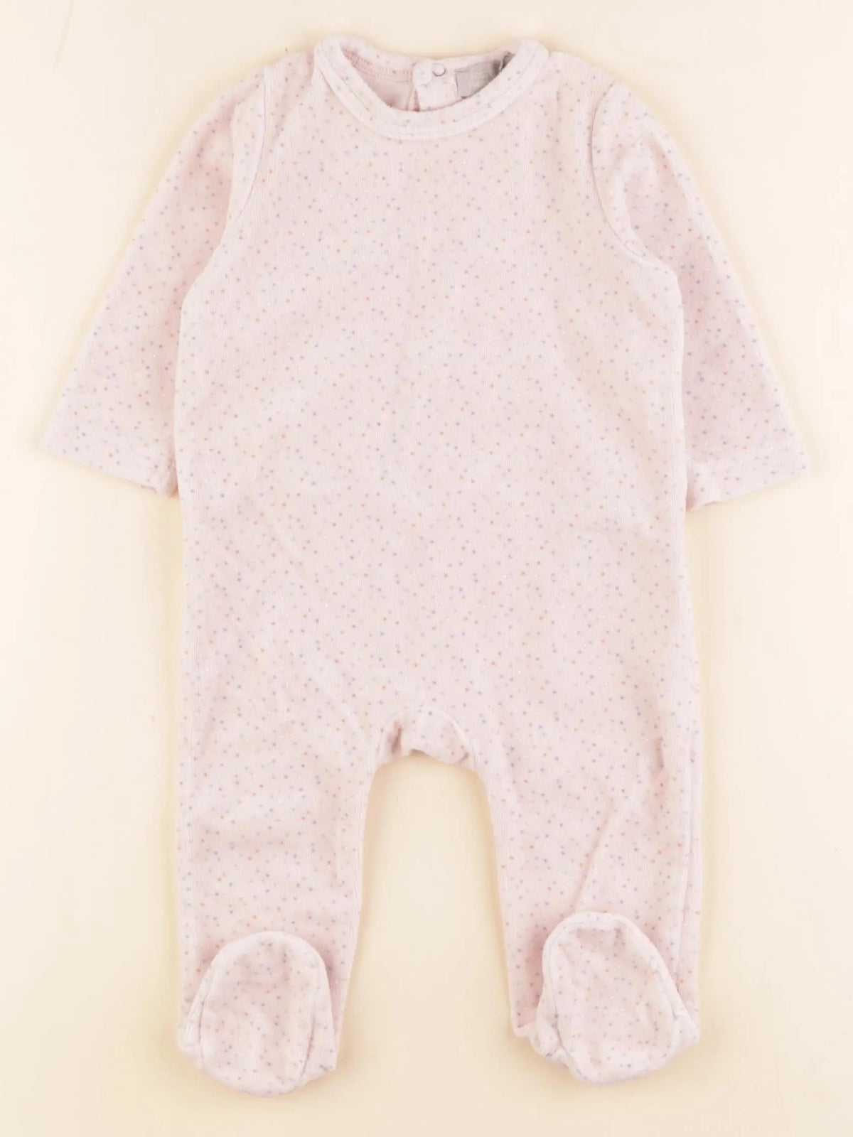 Boutchou - pyjama velours rose - 6 mois