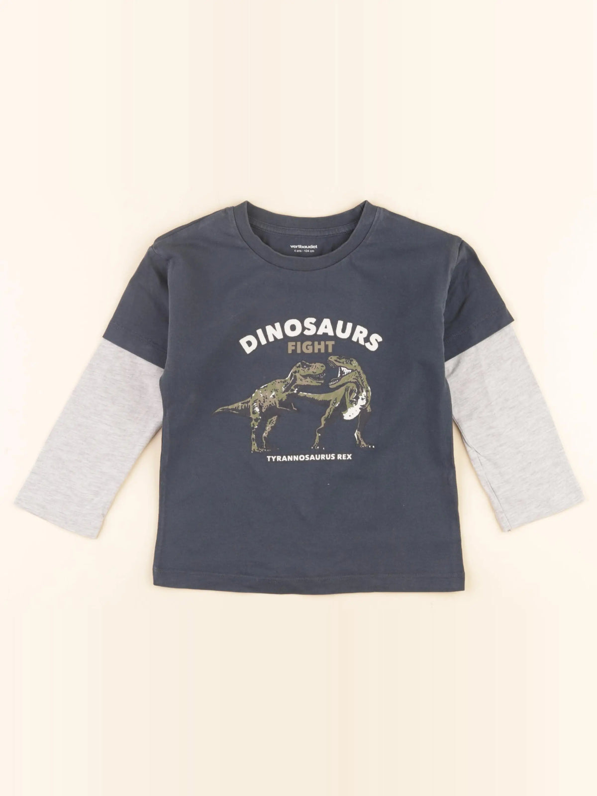 Vertbaudet - tee-shirt bleu - 4 ans