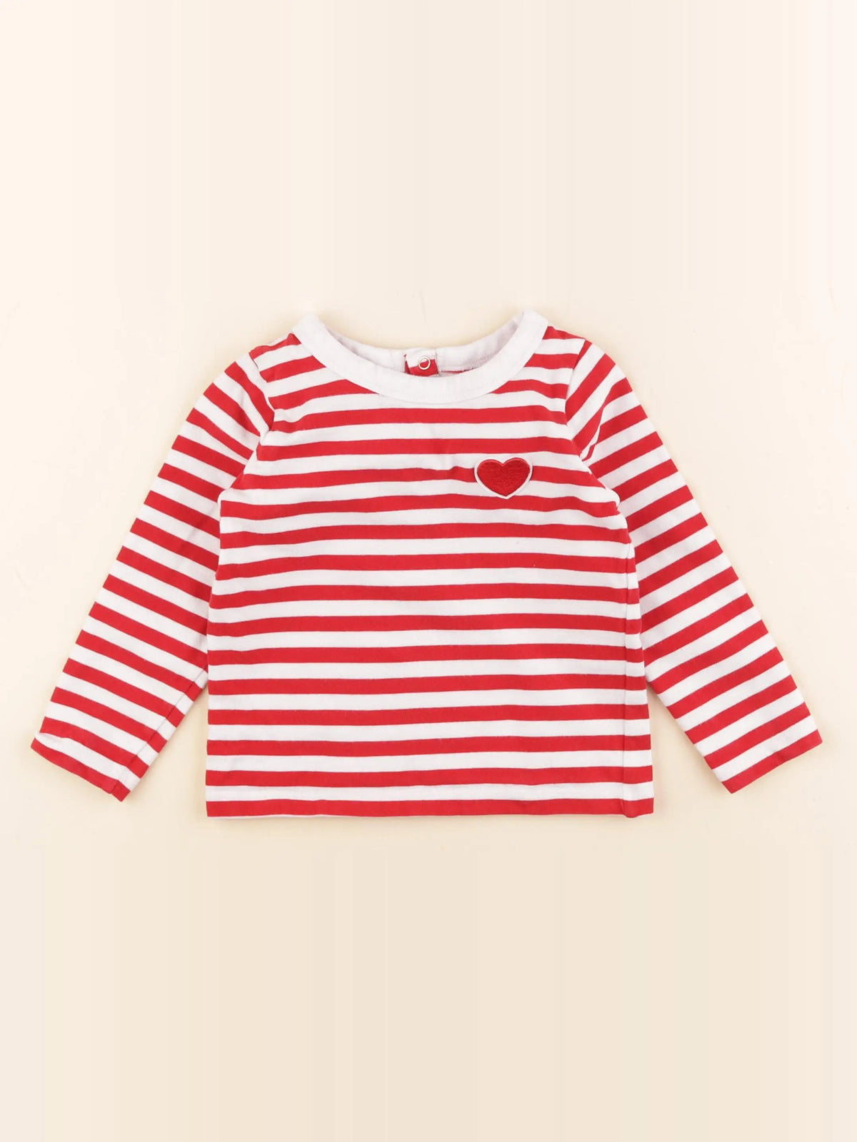 Jacadi - tee-shirt blanc, rouge - 3 ans