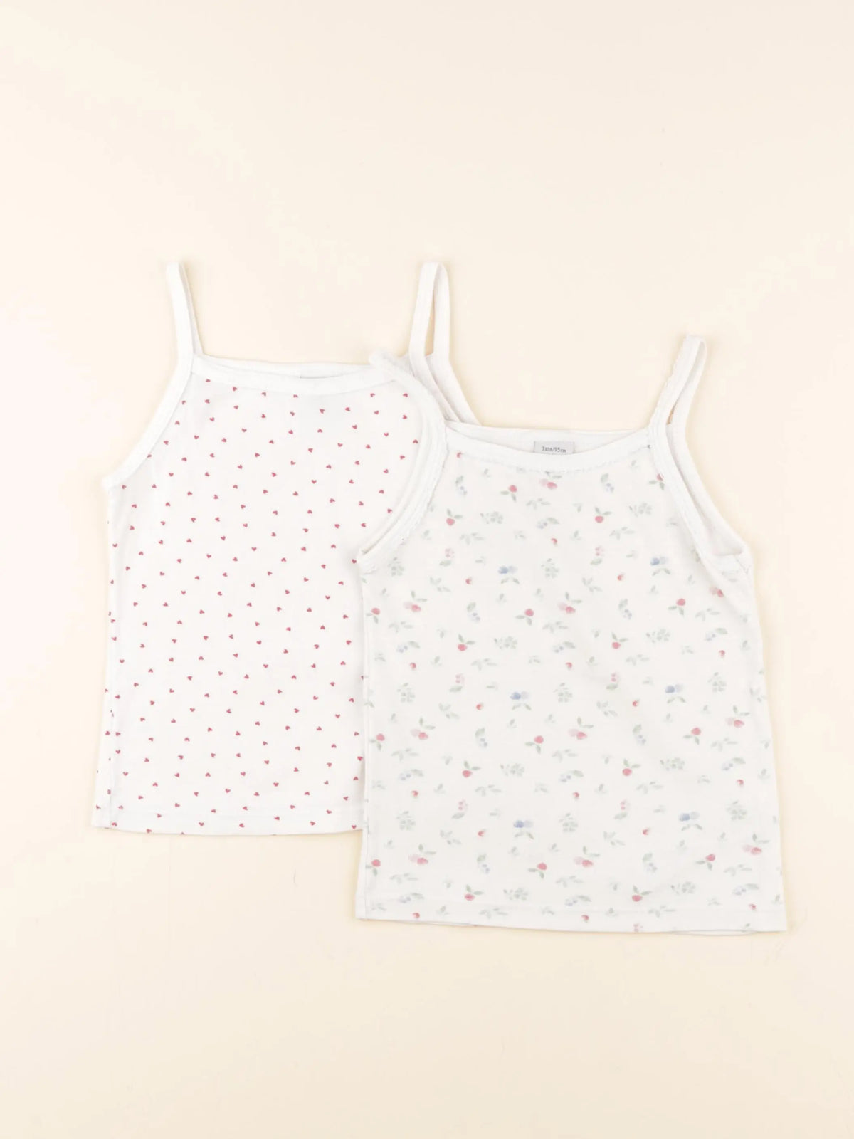 Petit Bateau - lot de 2 maillots de corps blanc - 3 ans