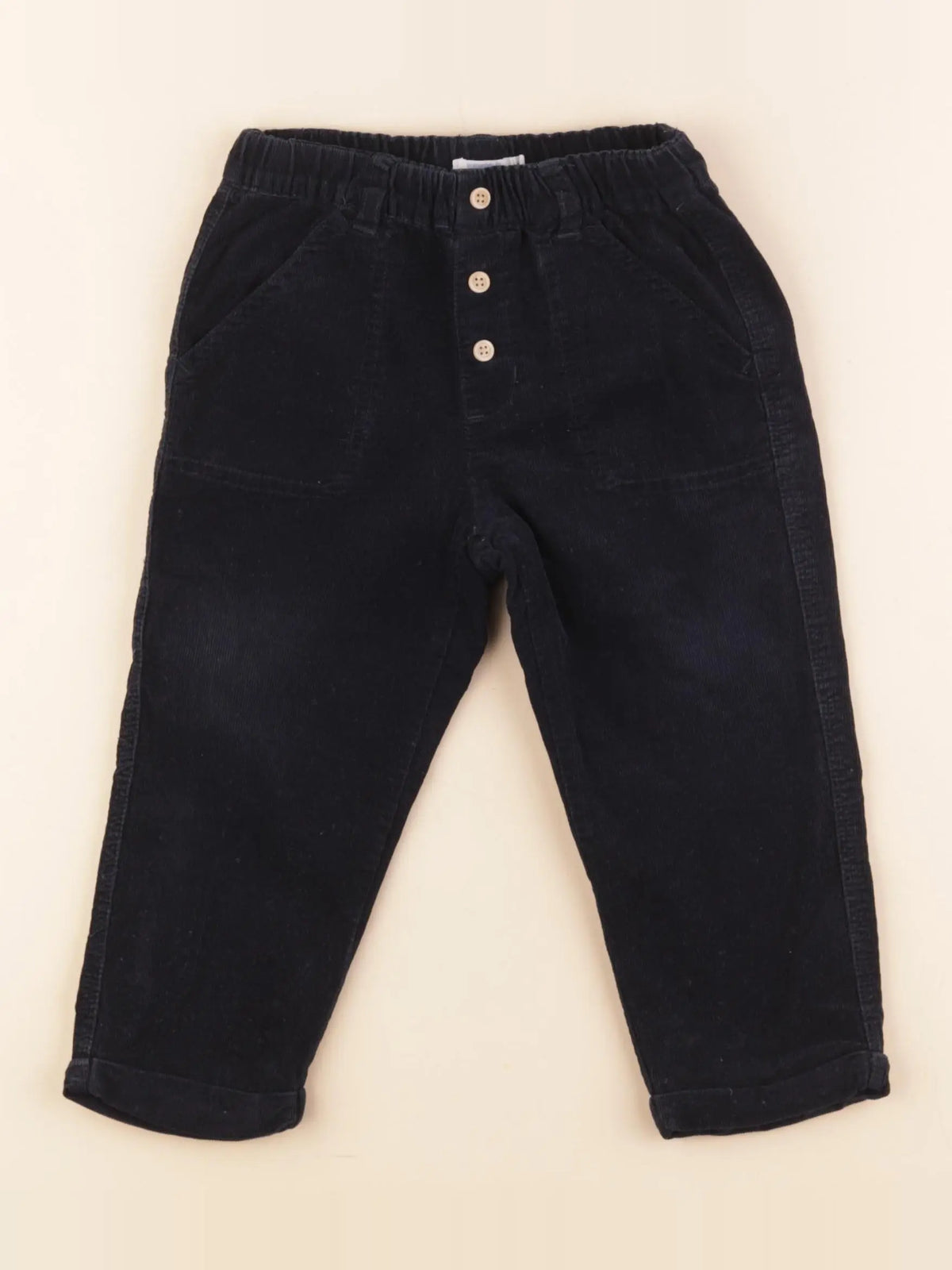 Boutchou - pantalon doublé bleu - 18 mois