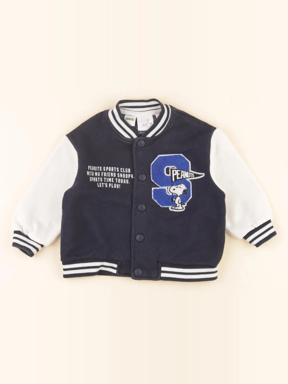Zara - sweat imprimé au dos bleu - 12/18 mois