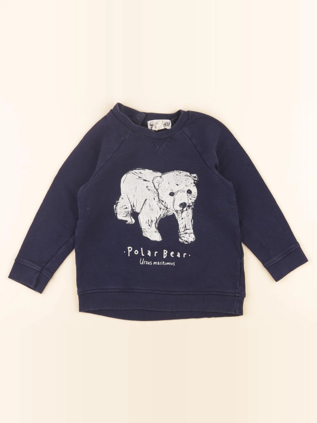 H&M - sweat bleu - 3/4 ans