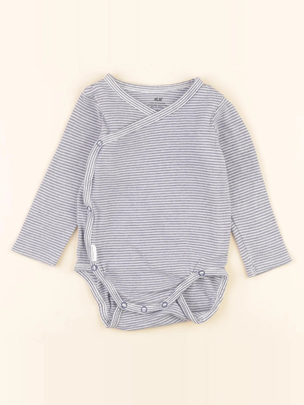 H&M - body bleu - 6/9 mois