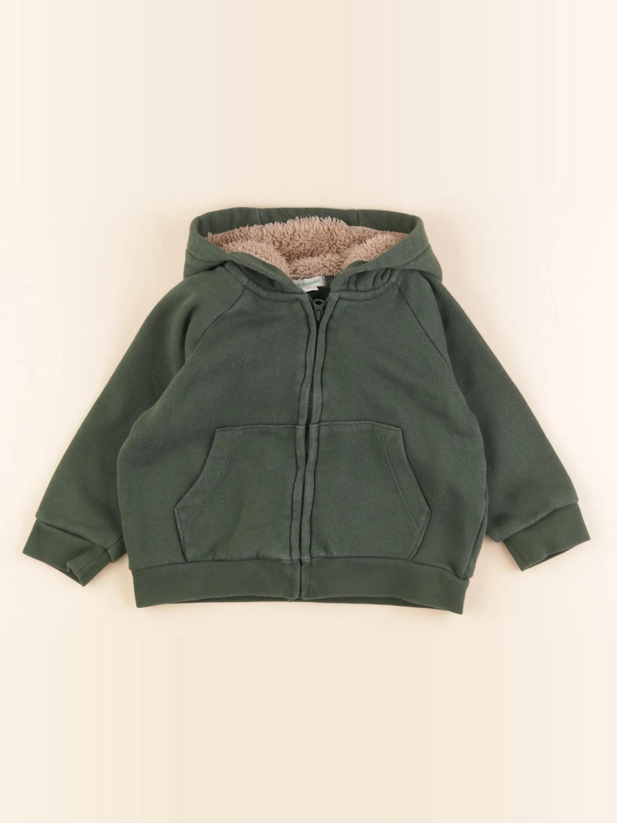 Vertbaudet - sweat vert - 24 mois