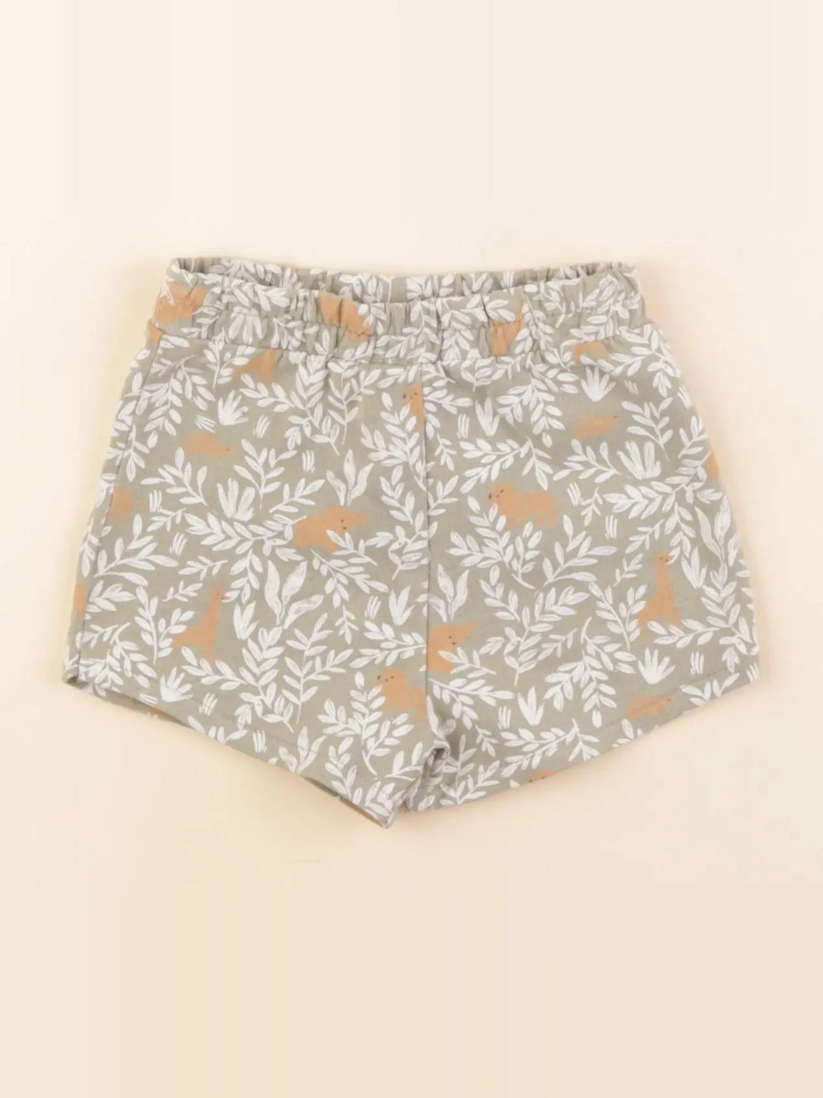Vertbaudet - short vert, blanc - 6 mois