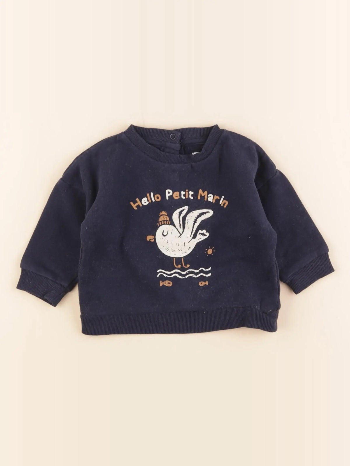 Vertbaudet - sweat bleu - 6 mois