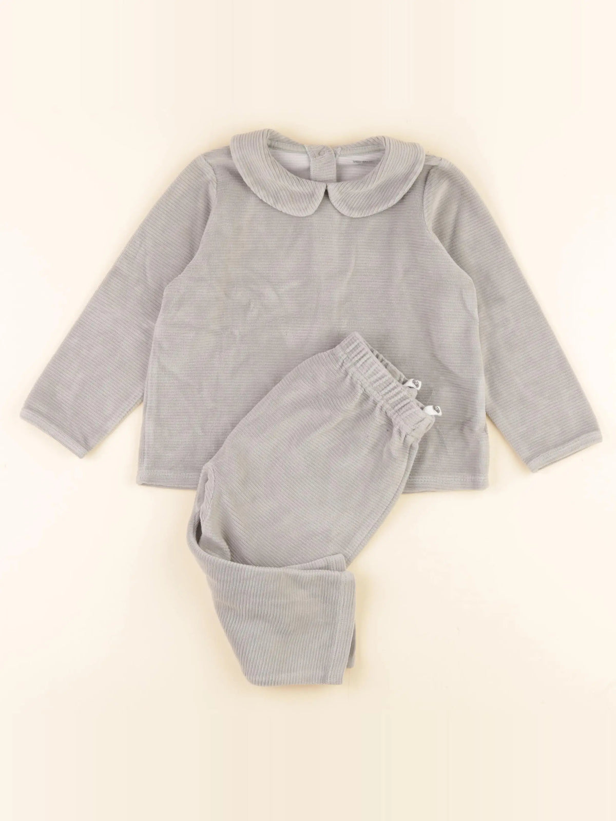 Vertbaudet - pyjama velours vert - 3 ans