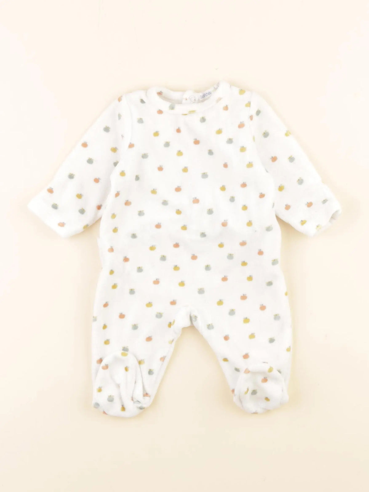 Boutchou - pyjama velours blanc - 1 mois