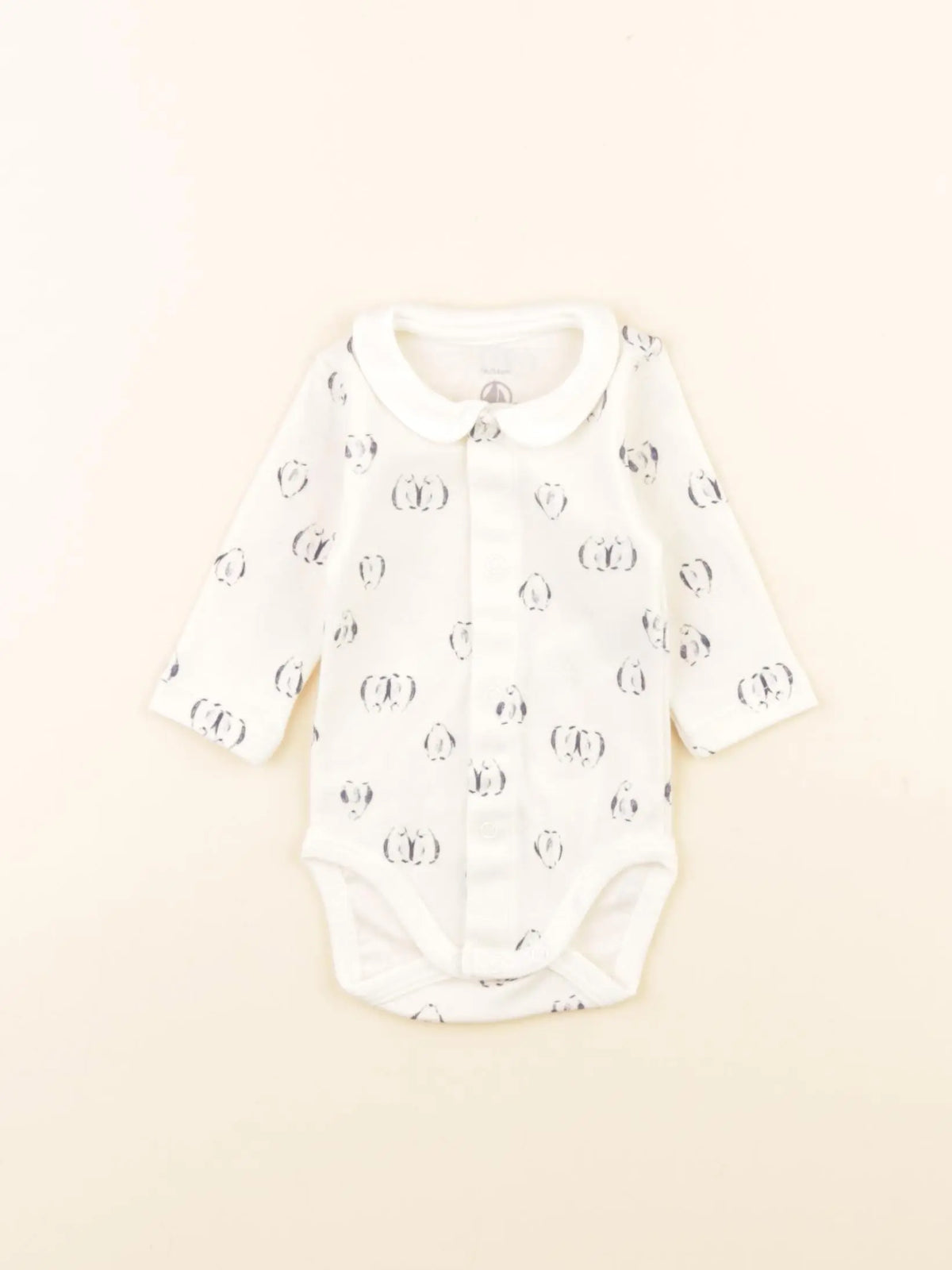 Petit Bateau - body à col blanc - 1 mois